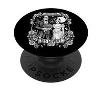 Halloween Lovers Tarot Card Frankenstein Bride Monster Funny PopSockets Adhesive PopGrip