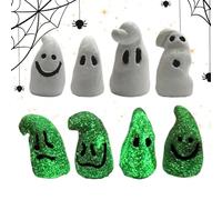 Halloween Luminous Ghost Figurines | Glow in Dark Ghost Halloween Miniature Figurines, Landscape Accessories Outdoor Decor for Party Garden Patio Yard Indoor