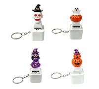 Halloween Luminous Voice Keychain,Rechargeable Clicker Fidget Toy | Squeaking Halloween Ghost/Pupmkin/Witch/Skull Keyboard Fidget Toy with Color Changing LED Light,Interactive Desk HolidayGifts