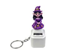 Halloween Luminous Voice Keychain, Rechargeable Ghost Clicker Fidget Toy | Rechargeable LED Button Charm With Spooky Pumpkin, Ghost, Witch, Santa And Snowman Designs