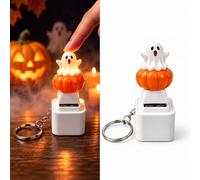 Halloween Luminous Voice Keychain, Rechargeable Ghost Clicker Fidget Toy | Rechargeable LED Button Charm With Spooky Pumpkin, Ghost, Witch, Santa And Snowman Designs