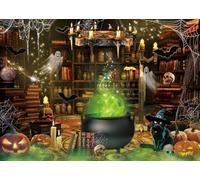Halloween Magic Backdrop Witch Poison Ghost Pumpkin Halloween Photography Background for Hallowmas Party Decor Photo Banner (8x6FT(240x180cm))