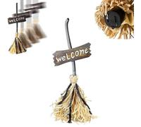 Halloween Magic Broom, Floating Witch's Broom, Haunted Dancing Brooms with Spooky Laughing, Halloween Magical Knotolace Animated Move Brooms, Haunted Sounds Moving Animated Broomstick (1PC)