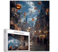 Halloween Magic Fair 1000 Piece Jigsaw Puzzles for Adults Magic Atmosphere Art Jigsaw Puzzle Colorful DIY Puzzles for Home Decoration Gifts Family Puzzle Perfect for Game Nights 50×70cm