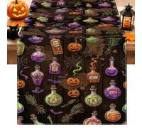 Halloween Magic Potion Bottle Theme Bottles Table Runner 13x108 Inch