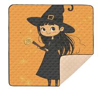 Halloween Magic Witch Large Non-Slip Baby Activity Play Mat for Floor Cozy Breathable Baby Crawling Mat for Baby Kids Toddlers Infants, 50'' x 50''