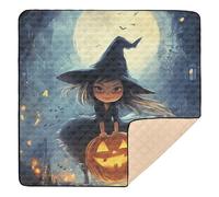 Halloween Magic Witch Soft Thick Baby Playmat for Indoor Outdoor Portable Padded Baby Mat for Baby Toddler Infant, 50'' x 50''