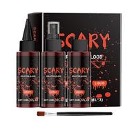 Halloween Makeup Clotted Blood, 4 x Artificial Halloween Blood Set, Body Blood Colour Set, Washable Halloween Artificial Blood Makeup for Makeup Collection, Horror Movie