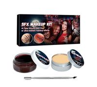 Halloween Makeup Kit SFX Makeup Kit,Spray Fake Blood Kit, Makeup Horror Atmosphere Party Makeup Props Halloween Special Effects Kit