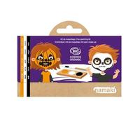Halloween Makeup Palette Kids Certified Organic Cosmos - Pumpkin & Skeleton 3 Organic Colours Brushes & Tutorials