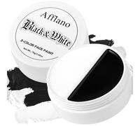 Halloween Makeup White Face Body Paint Full Coverage, Clown Goth Makeup White and Black Face Painting for Sfx Makeup Zombie Gothic Skeleton Mime Costume Pale Foundation Cosplay Stage Painting Makeup