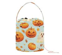 Halloween Making A Face Crochet Bag Yarn Storage Organizer Portable Crocheting Bag for Knitting Needle Travel Accessory