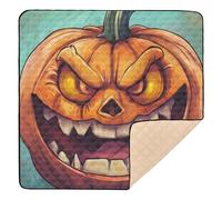 Halloween Making A Face Large Stylish Baby Playmat for Floor Portable Infant Play Activity Mat for Baby Kids Toddlers Infants, 50'' x 50''