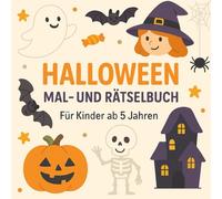 Halloween Mal-und Rätselbuch: Für Kinder ab 5 Jahren