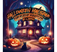 Halloween Malspaß für kleine Künstler ab 6 Jahren: mit Motiven die über die gesamte Seite reichen