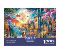 Halloween Manor 1000 Pieces Challenging Game Toys Gift -Puppy (castle Pumpkins) for Home Wall Decoration Puzzle for Adults Kids52x38cm/1000pcs