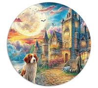 Halloween Manor 1000 Pieces Jigsaw CircularJigsaw Jigsaw Puzzles Creative Challenging & EducationalArt 1000pcs (67.5x67.5cm)