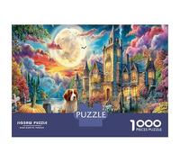 Halloween Manor Cognitive Development Puzzle 1000 Pieces Beagle Fantasy Castle perfect for Home Learning And Fun Activities, A Great Gift Idea for Young Minds 70x50cm/1000pcs