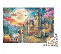 Halloween Manor1000pc Cardboard Moon Dog Jigsaw Puzzle Multi Pack Adult Couple Partners Ultra Difficult Puzzle Wall Decoration Best Gift 38x26cm/1000pcs