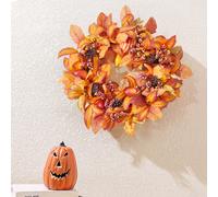 Halloween Maple Leaf Berry Wreath Artificial Wreath