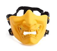 Halloween mask 1 Pc Half Face Mask Outdoor Game Mask Tactical Prajna Half Face Hannya Oni Motorcycle Evil Demon Knight For Halloween Cosplay 2026(4)