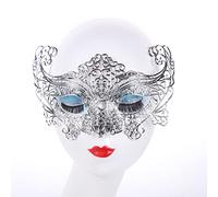 Halloween mask 10Pcs Masquerade Mask Women Lady Elegant Mardi Gras Party Hollow Out Masks Gold Silver Easter Wedding 2026(Silver)