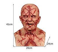 Halloween Mask Bone, Smiling Demons Mask Horrible Scary 3D Skull Head for Men Women Halloween Masks Adults Women Face Latex The Fancy Dress Costume Latex Headgear