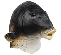 Halloween Mask Creepy Fish Latex Mask 11.8x15.8x13.4" Animal Full Head Realistic One Size Adult Horror with Ventilation Holes Cosplay Prop for Halloween Cosplay Prank Latex Fish