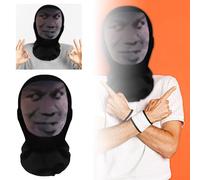 Halloween Mask for Adult Freezer Boots Full Face Mesh Parody Headgear Adaptable To Most Face Shapes ! Mouth Coverings for Men (A, One Size)