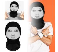 Halloween Mask for Adult Freezer Boots Full Face Mesh Parody Headgear Adaptable To Most Face Shapes ！ Mouth Coverings for Men (D, One Size)