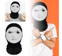 Halloween Mask for Adult Freezer Boots Full Face Mesh Parody Headgear Adaptable To Most Face Shapes ! Mouth Coverings for Men (C, One Size)