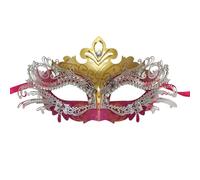 Halloween Mask for Adult Halloween Party 9 Golden Decorations Costume for Women Party Favors (C, 10x23cm)
