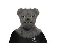 Halloween Mask for Adult Halloween Party 9 Rabbit Headgear Creepy Bunny Bloody Head Bear Cosplay Costume Party Favors (Grey, 25cm)