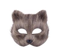 Halloween Mask for Adult Party Favors Animal M Ask For All Parties Carnival Fo X Ma Sks D Isguise Costumes Party Role Playing Props Favors (Grey, One Size)