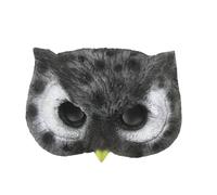 Halloween Mask for Adult Party Favors Face Owl Halloween Decorations Cosplay Realistic Costume Half Face Animal For All Kinds Of Party Activities 9 (Silver, 26X23X3cm)