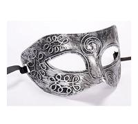 Halloween Mask for Adult Roman Masquerade Halloween Retro Silver Facial Costume Party Accessory Elegant Style Home (As shown, One Size)