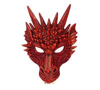 Halloween Mask for Adult Terrifying Halloween Adult Costume Prop Perfect for Parties and Cosplay Events Unique Design Celebrations Ideal Themed Gatherings and Festivals (Red, One Size)