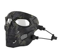 Halloween Mask Full Face Skull Skeleton Masks with Goggle for Cosplay Movie Props Masquerade Party (Color : BCP)