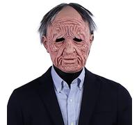 Halloween mask Funny Grandparents Old People Mask Cosplay Realistic Old Man Grandfather Grandmother Men Women Latex Masks Halloween Party Props 2026(A)