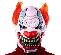 Halloween mask Insane Clown Mask Smile Crazy Red Hair Evil Scary Adult Mens Latex Mask Halloween Costume Accessories 2026