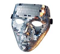 Halloween Mask Make A Statement This Halloween With Our Disco Glitter Stand Out From The Crowd Party 9 (Silver, 21x21x10cm)