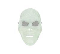Halloween Mask Skull Glow in the Dark - Approx. 17 x 27 cm, Glow in the Dark, Reusable, Scary Mask for Adults, Horror Costume Accessory, Skull Mask, Carnival Party Fancy Dress