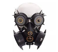 Halloween mask Steampunk Black Metal Rivets Steampunkmask With Spikes Goggles Cosplay Game Mask Halloween Props 2026