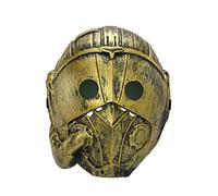 Halloween Mask Steampunk Cyborg Gold Costume Adult Outfit Scary Spooky Horror Party Face Fancy Dress Cosplay For Men Women (HM3)