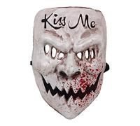 Halloween mask The Purge Election Year Kiss Me Horror Mask Halloween Adults Terror Fancy Dress Party Props Thug Cosplay Dress Up 2026(X11038a)