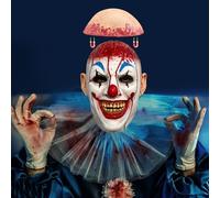 Halloween Masks Horror, Killer Clown Mask Halloween, Scary Joker Mask Made of Latex, with Bloody Brain, Terrifier Art Clown Horror Masks, Scary Decorative Clown Mask for Carnival Costume Cosplay