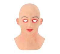 Halloween Masks Latex, Creepy Novelty Latex Full Head Skeleton Scary Masks Bleeding Ghost Face Mask Scary for Adults Full Head Realistic Halloween Costume Men Adult Party Costume Prop