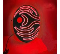 Halloween masks, LED luminous masks, Halloween horror masks, Halloween role-playing costumes, costume parties, carnival gifts (Red)