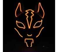 Halloween masks, LED luminous masks, Halloween horror masks, Halloween role-playing costumes, costume parties, carnival gifts (Orange)