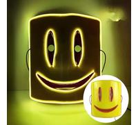 Halloween masks, LED luminous masks, Halloween horror masks, Halloween role-playing costumes, costume parties, carnival gifts (Yellow)